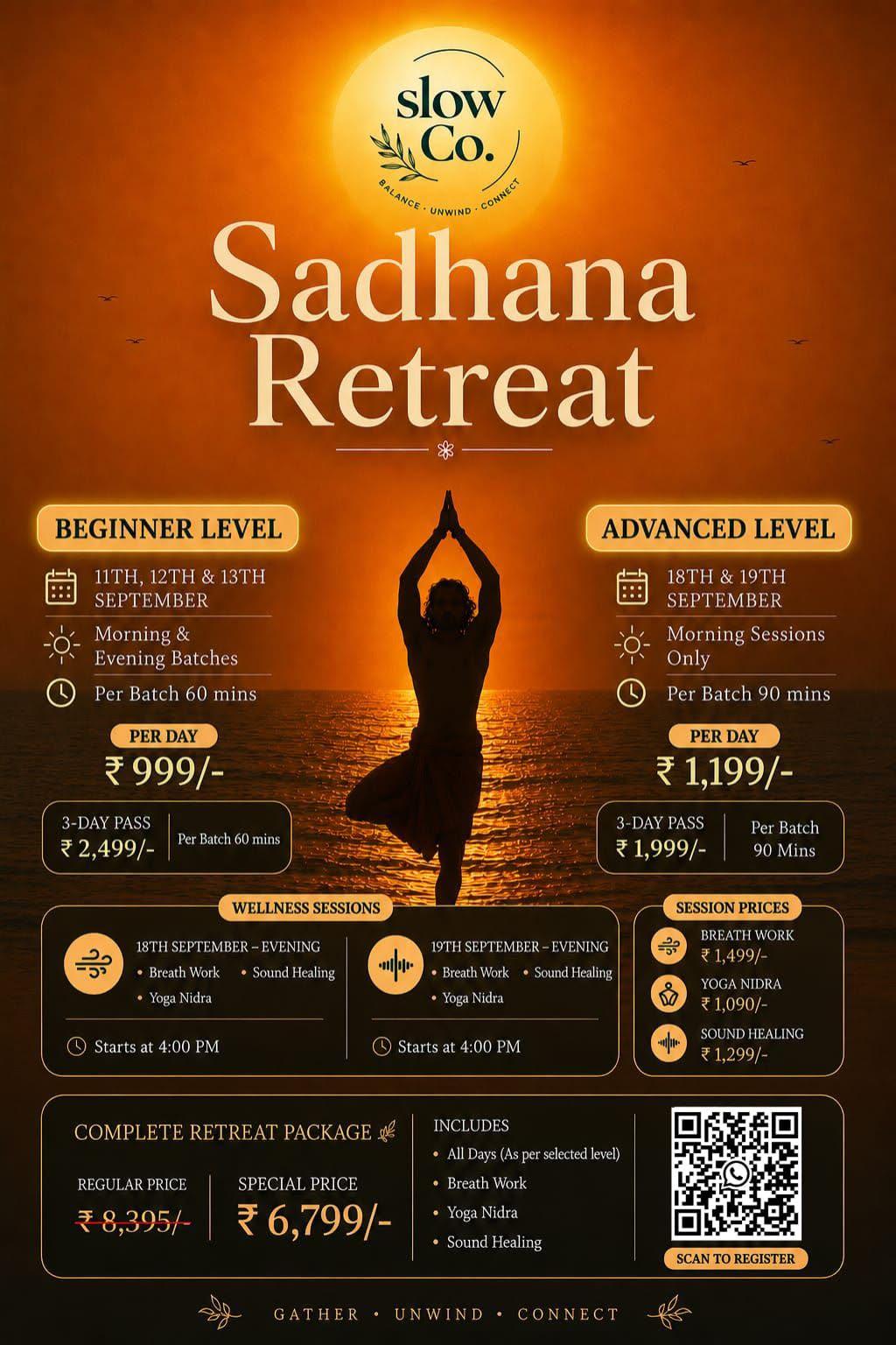 Slowco by Sadhana Retreat — Beginner Level