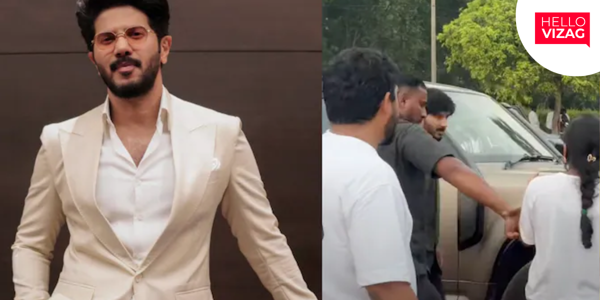Dulquer Salmaan’s Fans Crowd Film Shoot in Vizag as Security Struggles to Control Rush