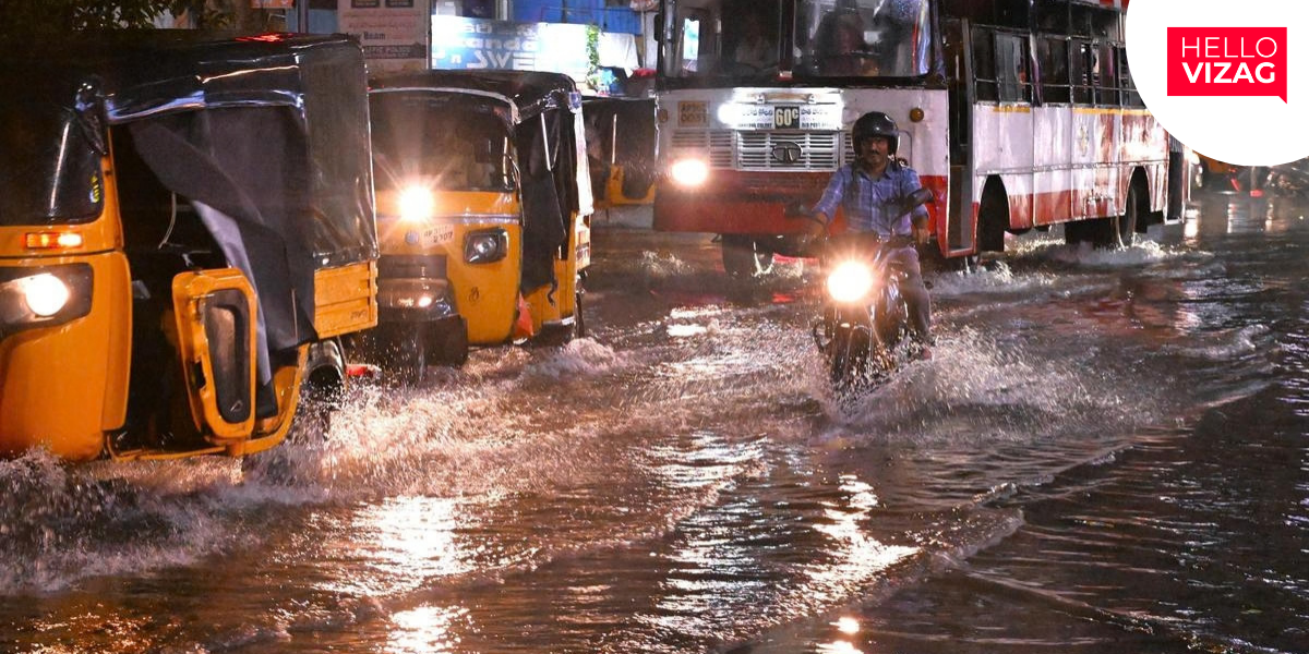 Heavy Rain Hits Visakhapatnam; Minor Landslips and Tree Falls Reported
