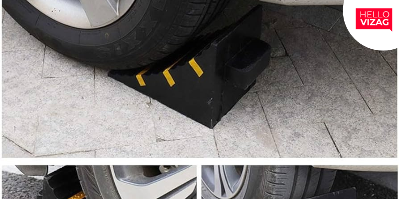 Vizag Traffic Police Install Tyre-Based Speed Stoppers at RMB Junction to Curb Accidents