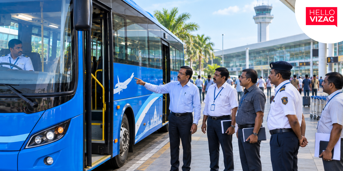 APSRTC Vizag Manager Inspects Aero Express Services to Bhogapuram Airport