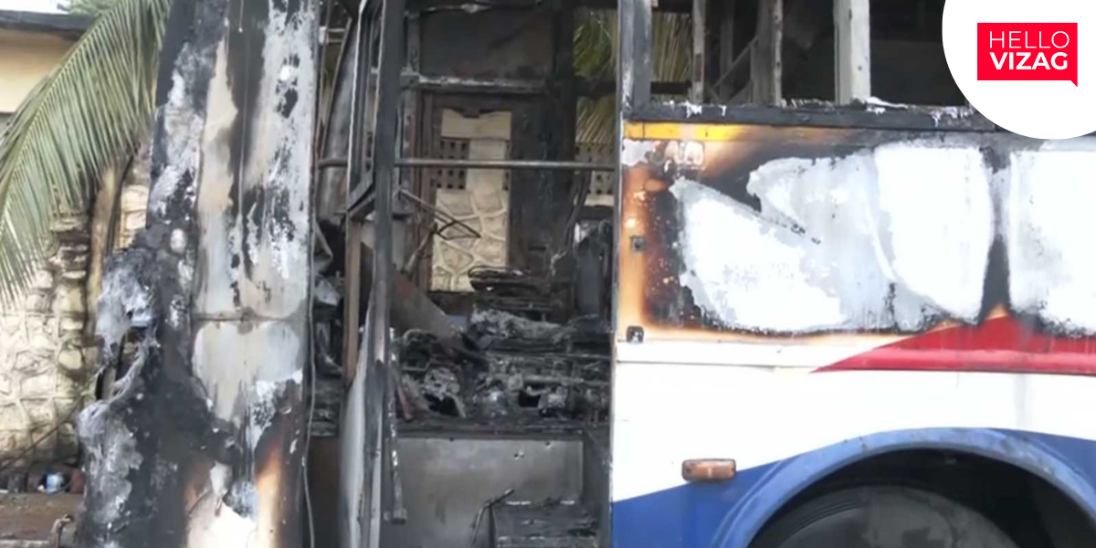 Major Tragedy Averted as APSRTC Bus Catches Fire After Passengers Alight in Visakhapatnam