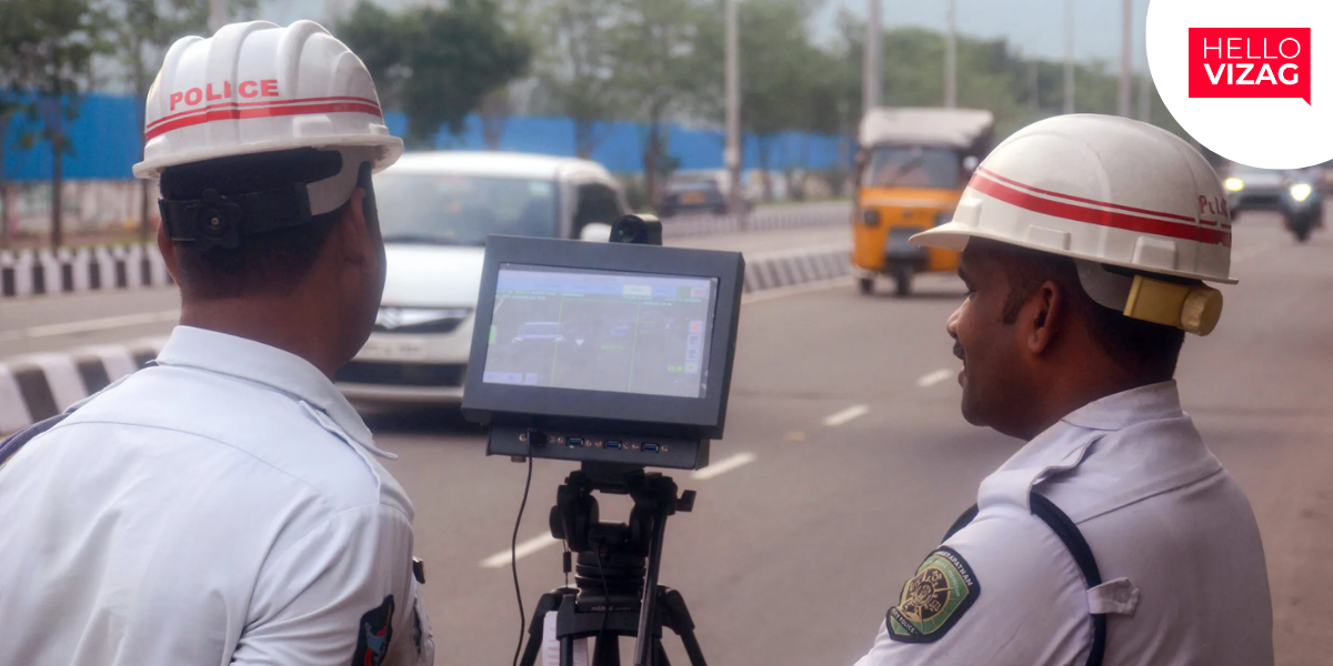 Visakhapatnam Traffic Police Use Speed Detection Camera to Monitor Vehicle Speeds