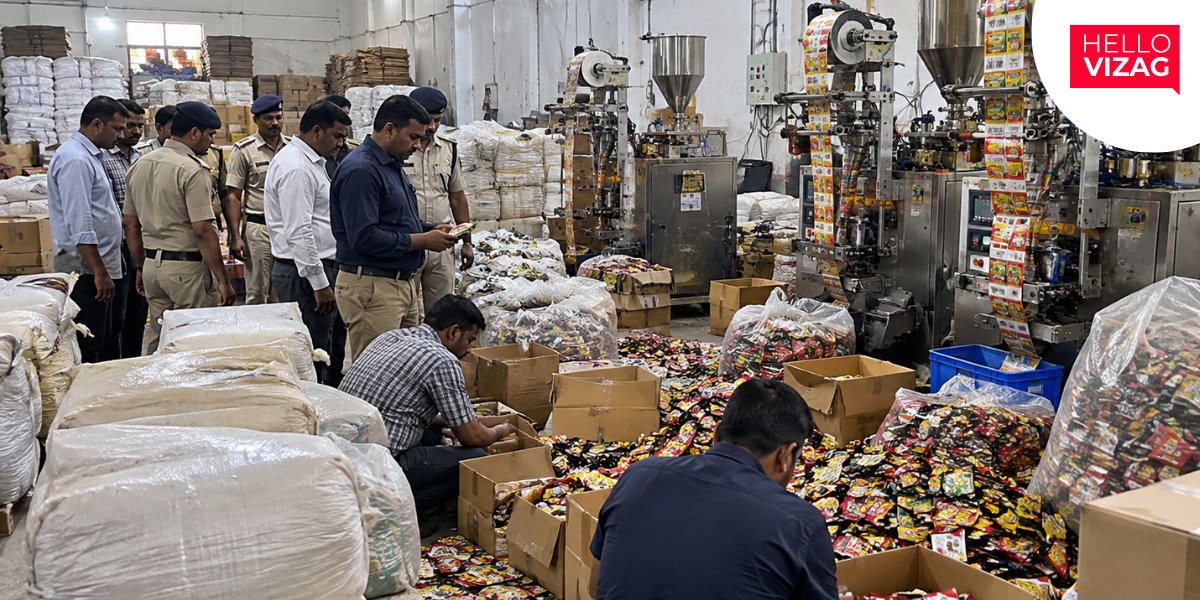 GST Officials Bust Illegal Pan Masala Unit in Visakhapatnam; ₹54.60 Crore Evasion Estimated