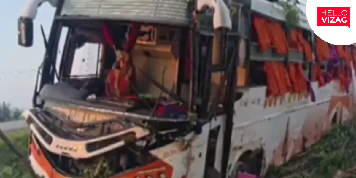 Hyderabad–Vizag Private Bus Overturns Near Suryapet; 10 Injured