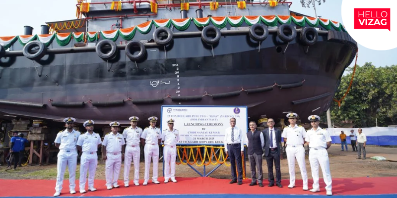 Indian Navy Inducts Tugboat ‘Ojas’ at Vizag Dockyard to Strengthen Fleet Operations