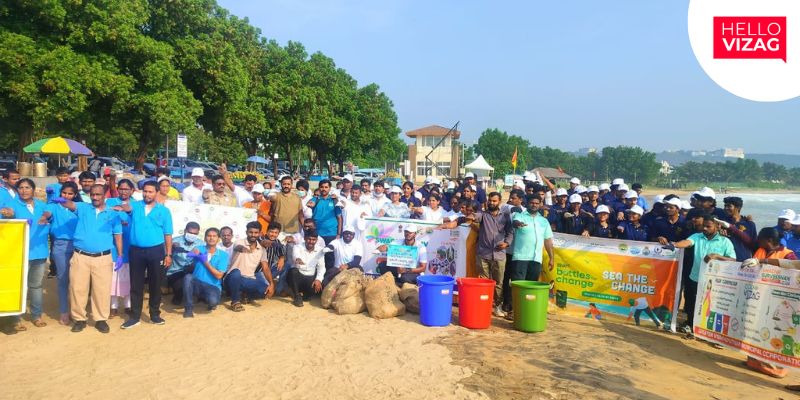 Massive Beach Cleanup Drive Held at Rushikonda on International Coastal Cleanup Day