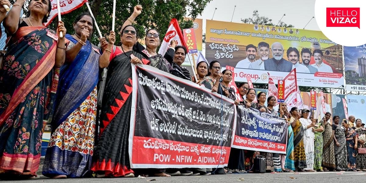Women’s Organisations Protest Liquor Sales and Beach Shacks in Visakhapatnam