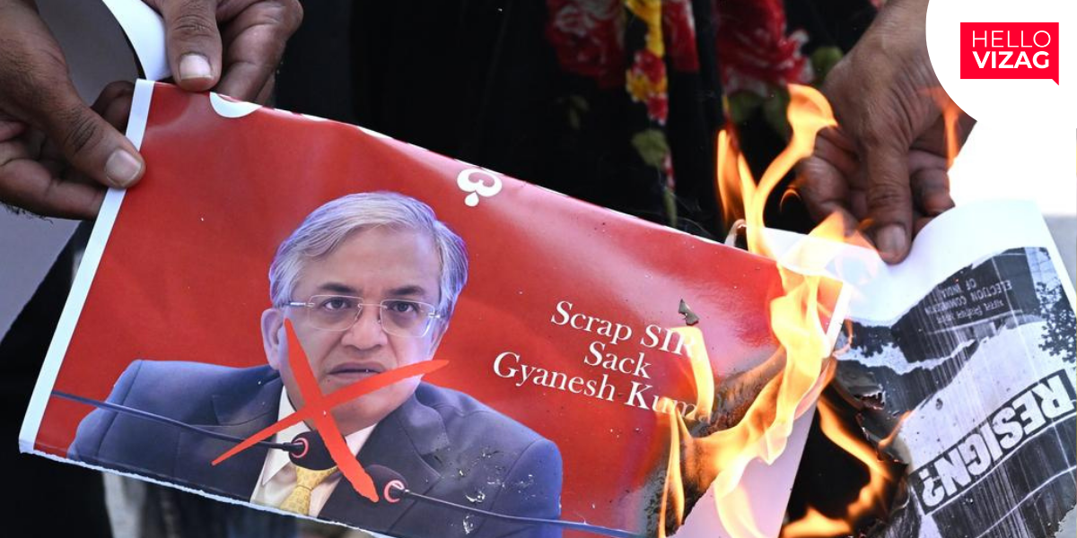 Left Parties Stage Protests Across Visakhapatnam, Demand Removal of Chief Election Commissioner