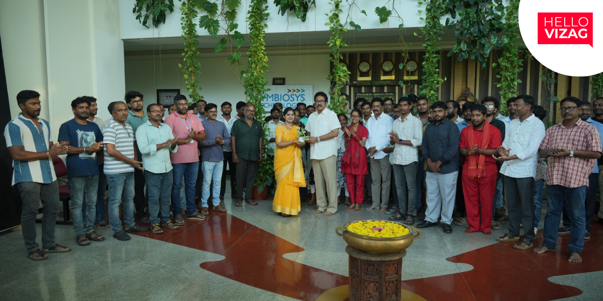 NDA Mayoral Candidate Takes Campaign to Rushikonda IT Park, Interacts with Techies at Symbiosys Technologies